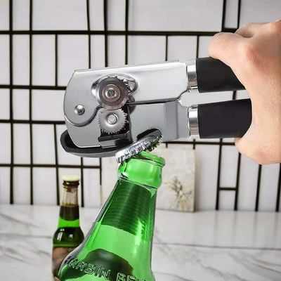 Manual Can Opener Stainless Steel Smooth Edge Safety Beer Bottle Opener for Commercial