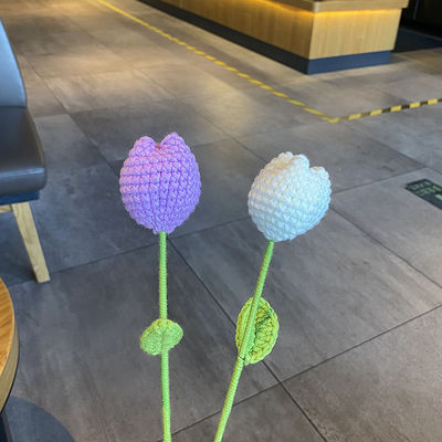 Exquisite Knitted Sunflower Daisy Pouch Elegant Artifical Flowers for Events Decoration