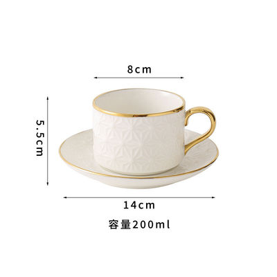 Modern Nordic Tea Cup Set in Luxury Bone with Customized Color and Bamboo Utensils