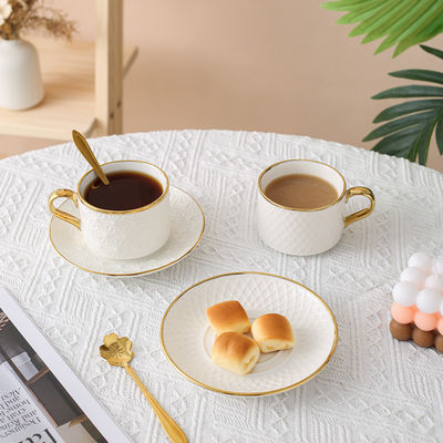 Modern Nordic Tea Cup Set in Luxury Bone with Customized Color and Bamboo Utensils