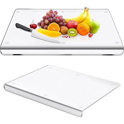 Durable Kitchen Tools Custom Logo Acrylic Chopping Block for Safe and Flexible Cutting