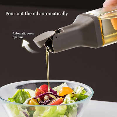 500ml Capacity Glass Oil Jug with Modern Leak-Proof Design and Sauce Boat Pourer