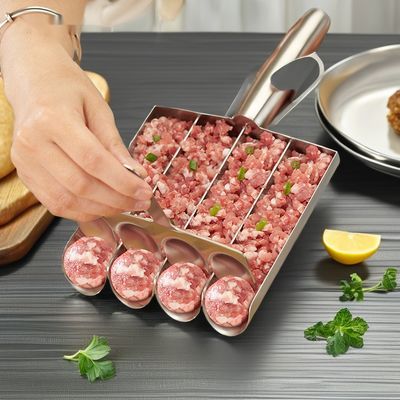Effortless Cooking at Home with BAMBOO Fish Ball Maker Set and Non-Stick Manual Spoon