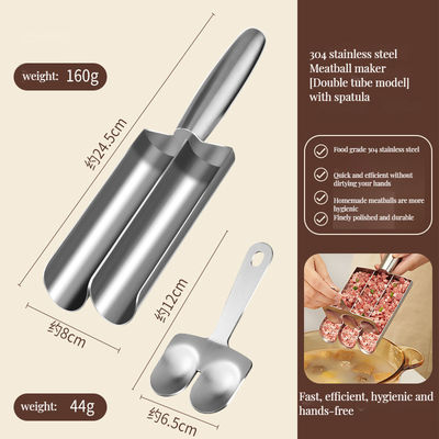 Effortless Cooking at Home with BAMBOO Fish Ball Maker Set and Non-Stick Manual Spoon