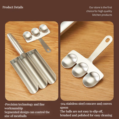 Quick Easy Bamboo Fish Ball Maker Set with Non-Stick Utensils in Customized Color