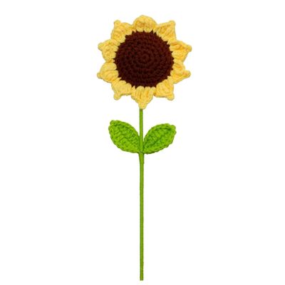 Small Modern Design Handmade Knitted Sunflower Daisy Pouch Ideal Valentine's Day Gift