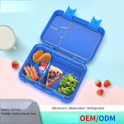 Plastic Dual-Tier Hinged Metal Tin Lunch Box Durable and Practical for Work or School