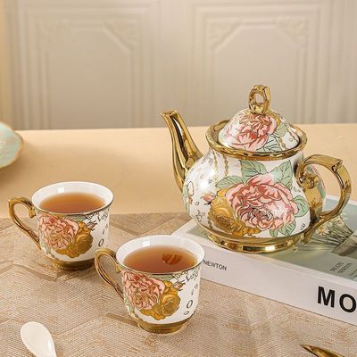 Coffee Equipment 13-Piece Ceramic Cup Set for Sustainable and English Fairy Tale Home