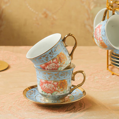 Coffee Equipment 13-Piece Ceramic Cup Set for Sustainable and English Fairy Tale Home