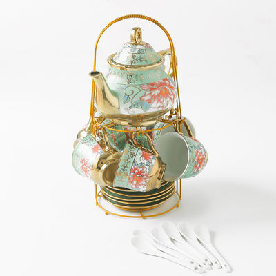 Coffee Equipment 13-Piece Ceramic Cup Set for Sustainable and English Fairy Tale Home