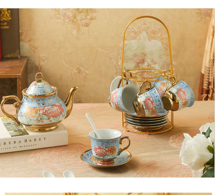 Coffee Equipment 13-Piece Ceramic Cup Set for Sustainable and English Fairy Tale Home