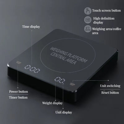 Easy to LED Electronic Coffee Scale 1-3000g Capacity 250mAh Battery Minimalist Design