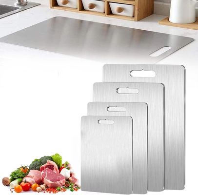 Multifunctional Bamboo Cutting Board for Household Dual Sided Stainless Steel Surface