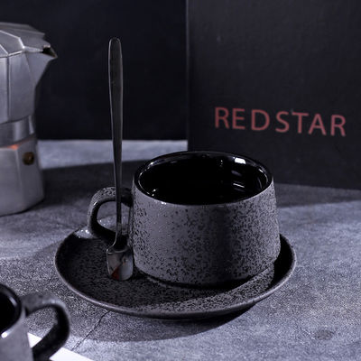 Home Hotel Restaurant Office Black Yao Frosted Porcelain Set with 260ml Capacity