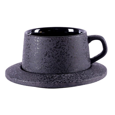 Home Hotel Restaurant Office Black Yao Frosted Porcelain Set with 260ml Capacity