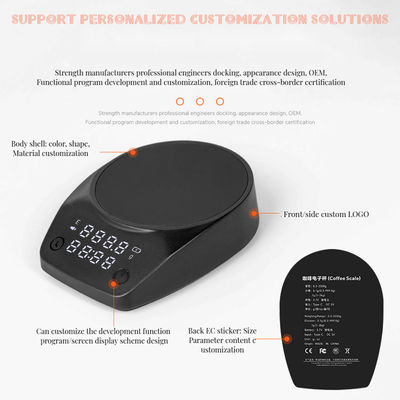 Foam Milk ABS Shell Espresso Modes Type-C Charging Digital Kitchen Palm Coffee Scale with Timer