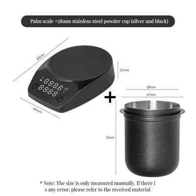Foam Milk ABS Shell Espresso Modes Type-C Charging Digital Kitchen Palm Coffee Scale with Timer