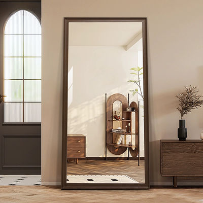 Decorative Bedroom and Living Room Glass LED Mirror with Touch Switch 5mm Full-Length