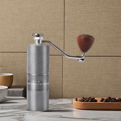 Manual Espresso Grinder C2 Ceramic Conical Burr and Wood Handle for Coffee Bean Mills