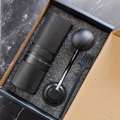 Manual Espresso Grinder C2 Ceramic Conical Burr and Wood Handle for Coffee Bean Mills