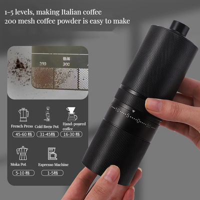 Manual Espresso Grinder C2 Ceramic Conical Burr and Wood Handle for Coffee Bean Mills