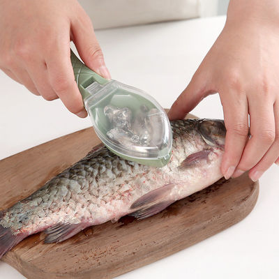Say Goodbye to Messy Kitchen with Non-Slip Handle Fish Scales Scraper and Storage Box