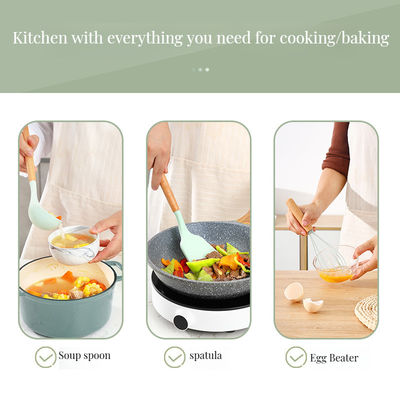 Cooking Tools Kitchen Spatula Utensils Sets with Wooden Handle Sustainable and Durable