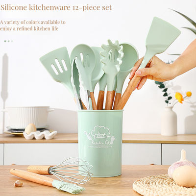 Cooking Tools Kitchen Spatula Utensils Sets with Wooden Handle Sustainable and Durable