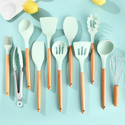 Cooking Tools Kitchen Spatula Utensils Sets with Wooden Handle Sustainable and Durable