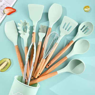 Cooking Tools Kitchen Spatula Utensils Sets with Wooden Handle Sustainable and Durable