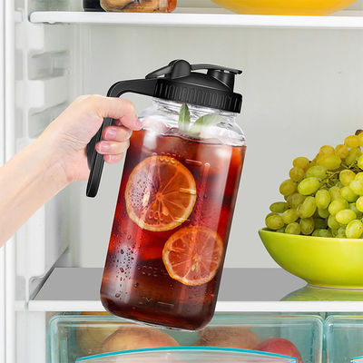 PP Plastic 64oz Ceramic Cold Brew Coffee Maker with Stainless Steel Filter and Spout Lid