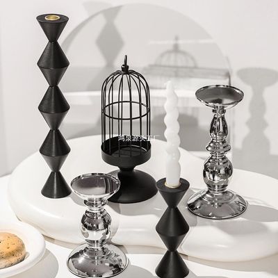Home Decorative Pillar Stick Column Votive Lanterns and Candle Jars for Modern Style