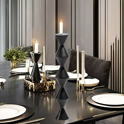 Home Decorative Pillar Stick Column Votive Lanterns and Candle Jars for Modern Style