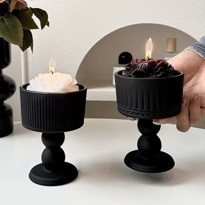 Add a Touch of Elegance to Your Home with Vintage Black Glass Candlestick Ornaments