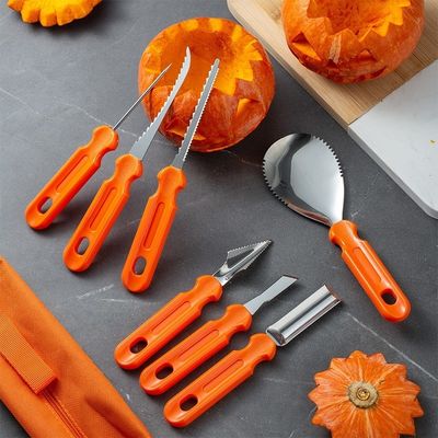 Plastic Halloween Fruit Decorating and Vegetable Carving Tools Set with Carrying Case