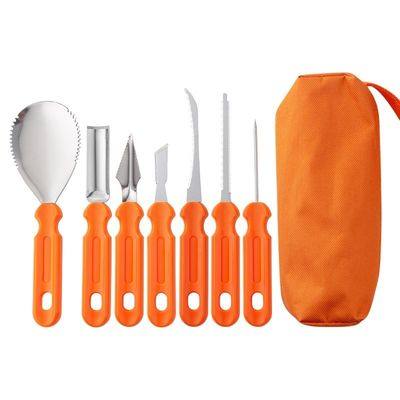 Plastic Halloween Fruit Decorating and Vegetable Carving Tools Set with Carrying Case