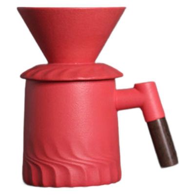 500ml Capacity Matte Black Ceramic Coffee Dripper Set for Modern Design and Logo