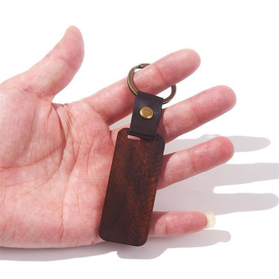 Modern Outdoor Festival Decorative Wooden Keychain with Customized Size and Pattern