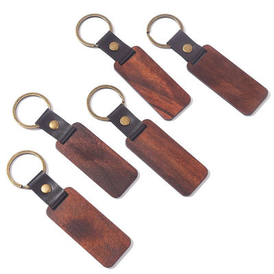 Modern Outdoor Festival Decorative Wooden Keychain with Customized Size and Pattern