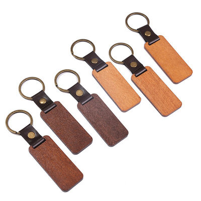 Modern Outdoor Festival Decorative Wooden Keychain with Customized Size and Pattern