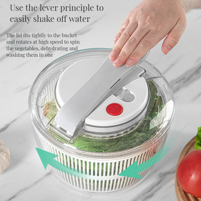 One-Handed Bamboo Electric QuickPush Salad Spinner for Fast and Easy Salad Preparation