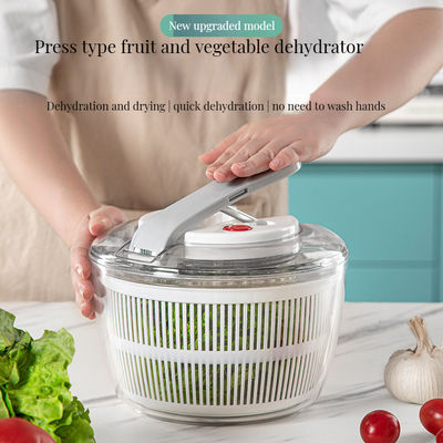 One-Handed Bamboo Electric QuickPush Salad Spinner for Fast and Easy Salad Preparation