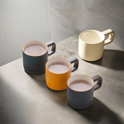 Minimalist Drinkware Type MUGS Rustic Camping Logo Milk Cup with Wooden Handle and Spoon
