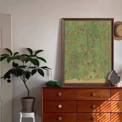 Hotel Design Canvas Wall Art with Sophisticated Modern Abstract Oil Painting and Frame