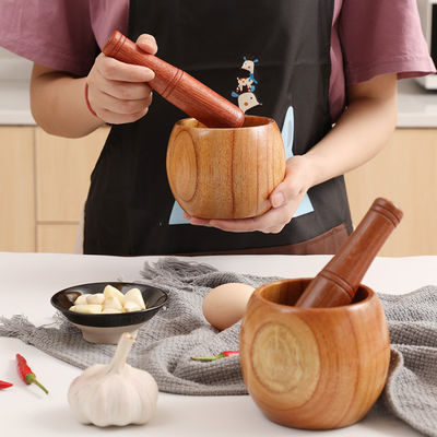 Hand Vegetable Slicer Made of Bamboo for Efficiently Grinding Herbs Garlic Walnuts Spices