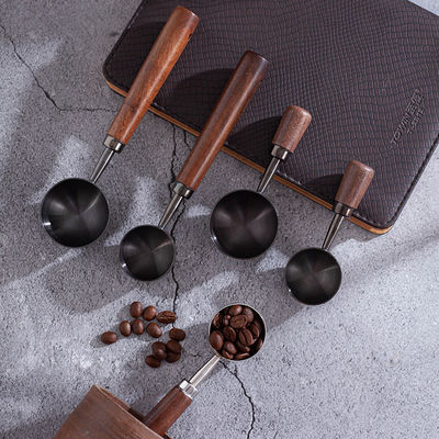 Green Tea Brewing Made Easy with 15ml 30ml Measuring Scoops Walnut Handle Accessories