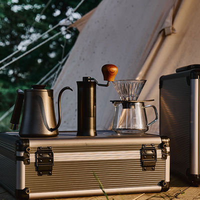 Hand Brewed Coffee Kit with Filter Pot Filter Paper and Scale Modern Vintage Design