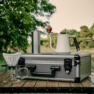 Hand Brewed Coffee Kit with Filter Pot Filter Paper and Scale Modern Vintage Design