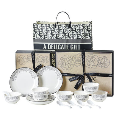 Dinnerware Sets Exquisite Smooth Stoneware Tableware with Customized Bowls and Plates