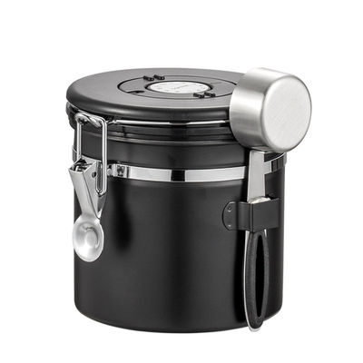 Kitchen or Camping 1500ml Stainless Steel Plastic Coffee Bean Container with Custom Logo
